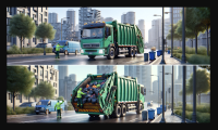 ChatGPT-foto af affaldsskraldebiler